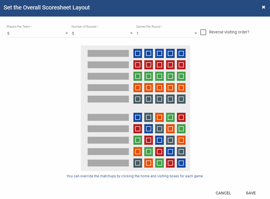 Division Scoresheet Layout 5x5x1