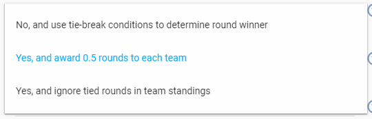 Division Allowed Tied Rounds