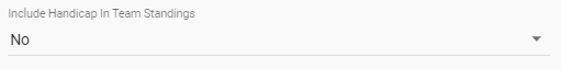 Division Include Handicap In Team Standings