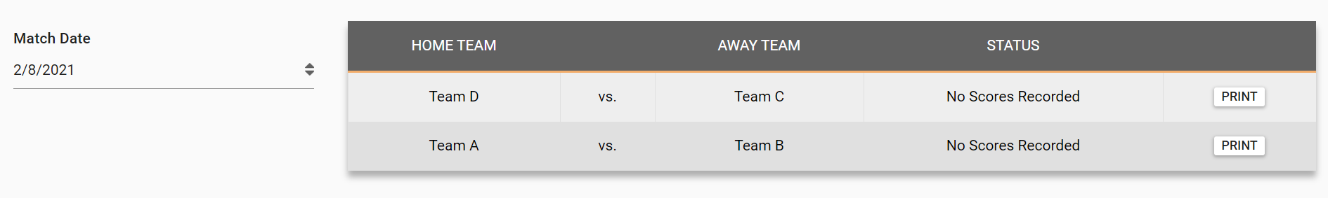 Match Selection